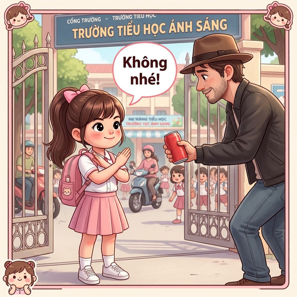 Người lạ mời lon nước lạ, Linh lắc đầu từ chối