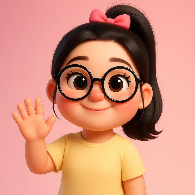 Linh vật Tú Anh đang vẫy tay chào